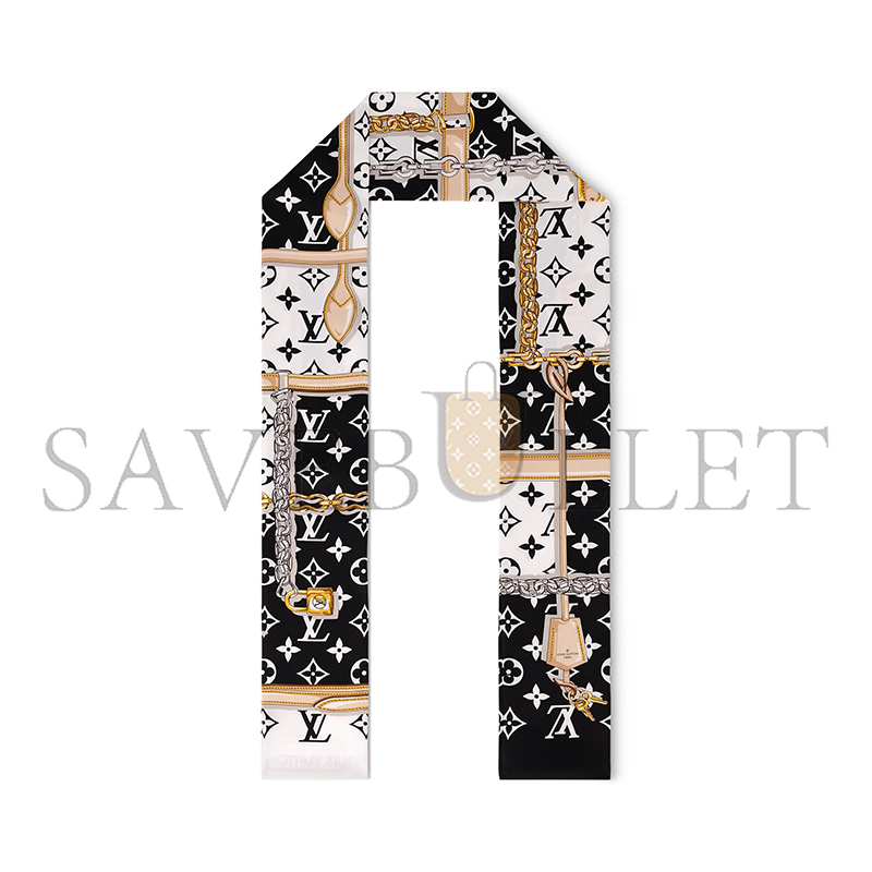 LOUIS VUITTON SCARF MONOGRAM CONFIDENTIAL BANDEAU M78656 (120*8cm)